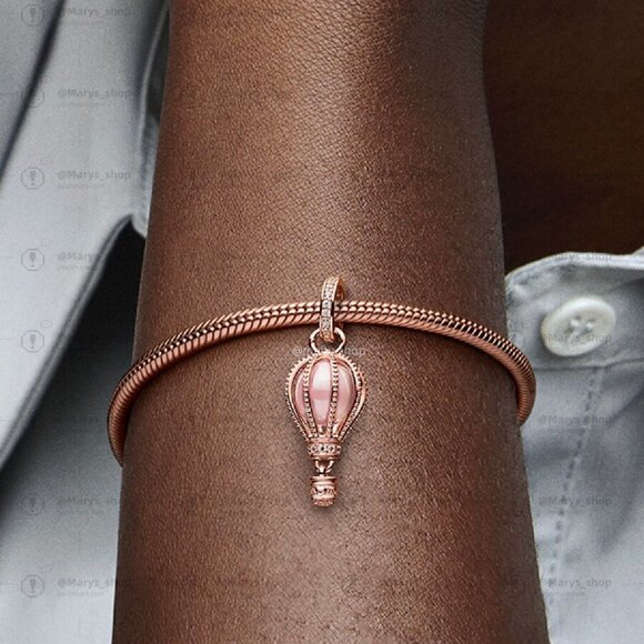 Pandora Sparkling Pink Hot Air Balloon Dangle Charm - Picture 2 of 2